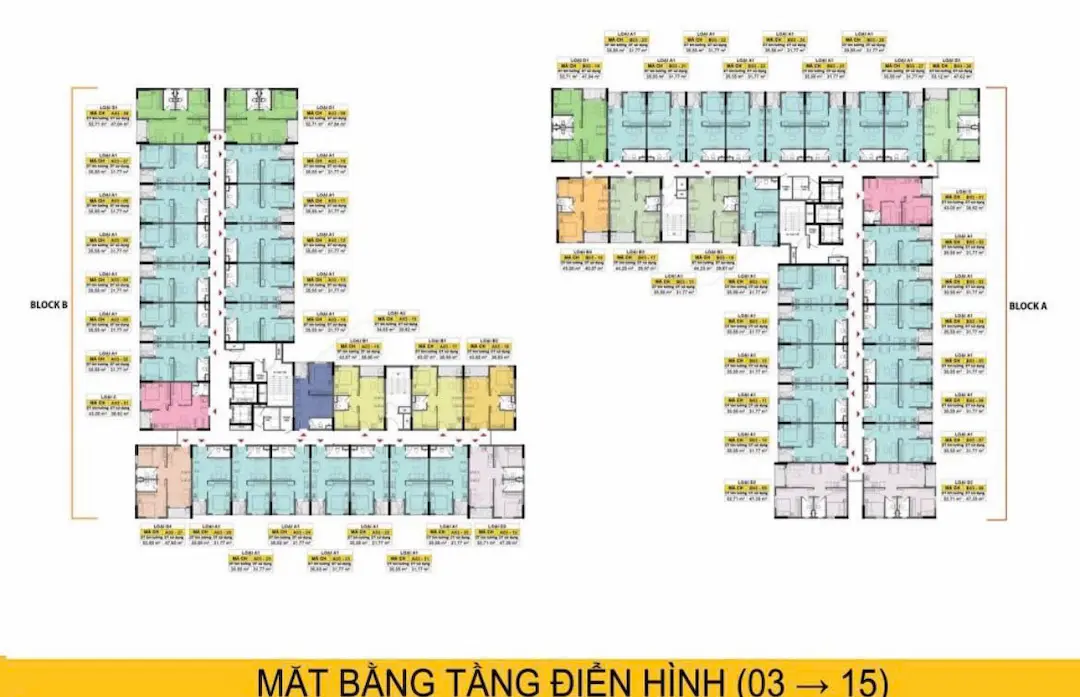 Mặt bằng điển hình B-One Lumi