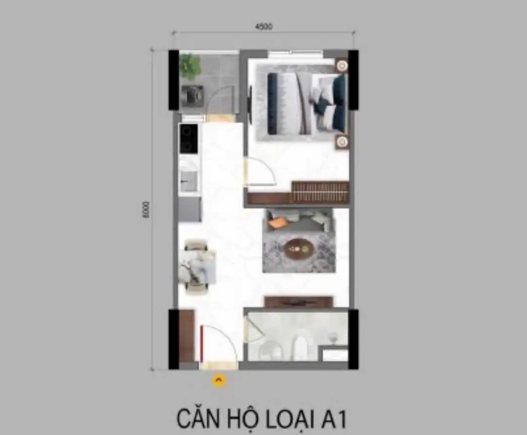 Thiết kế căn hộ 1PN